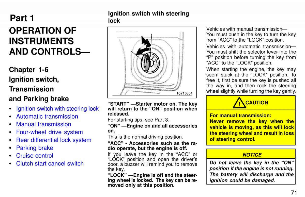 Toyota 4Runner 3 III N180 owners manual / page 68