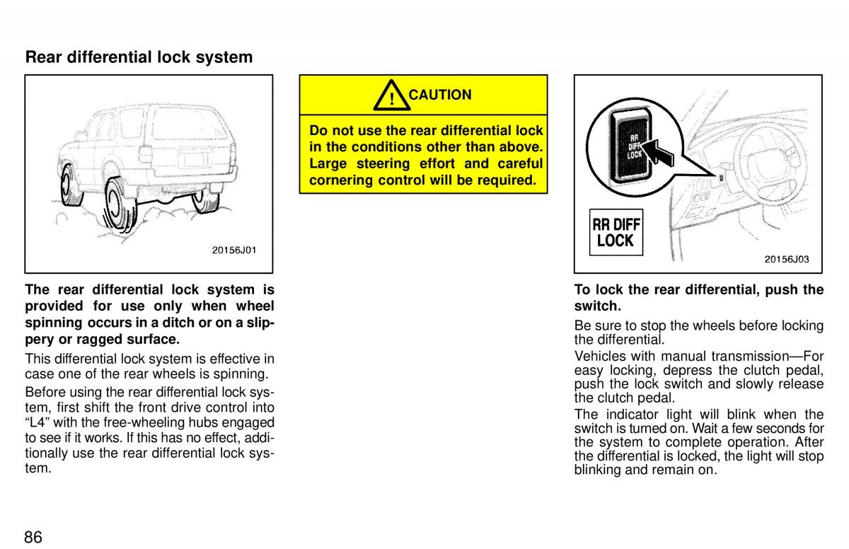 Toyota 4Runner 3 III N180 owners manual / page 83