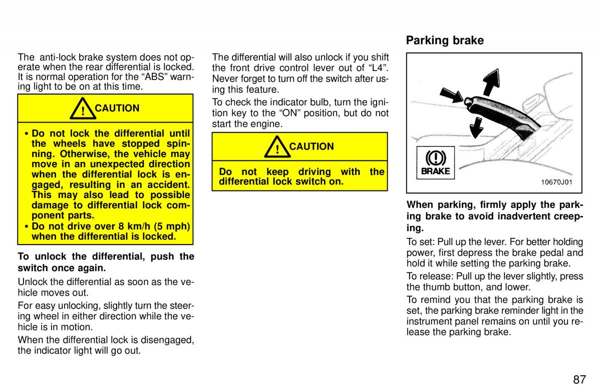 Toyota 4Runner 3 III N180 owners manual / page 84