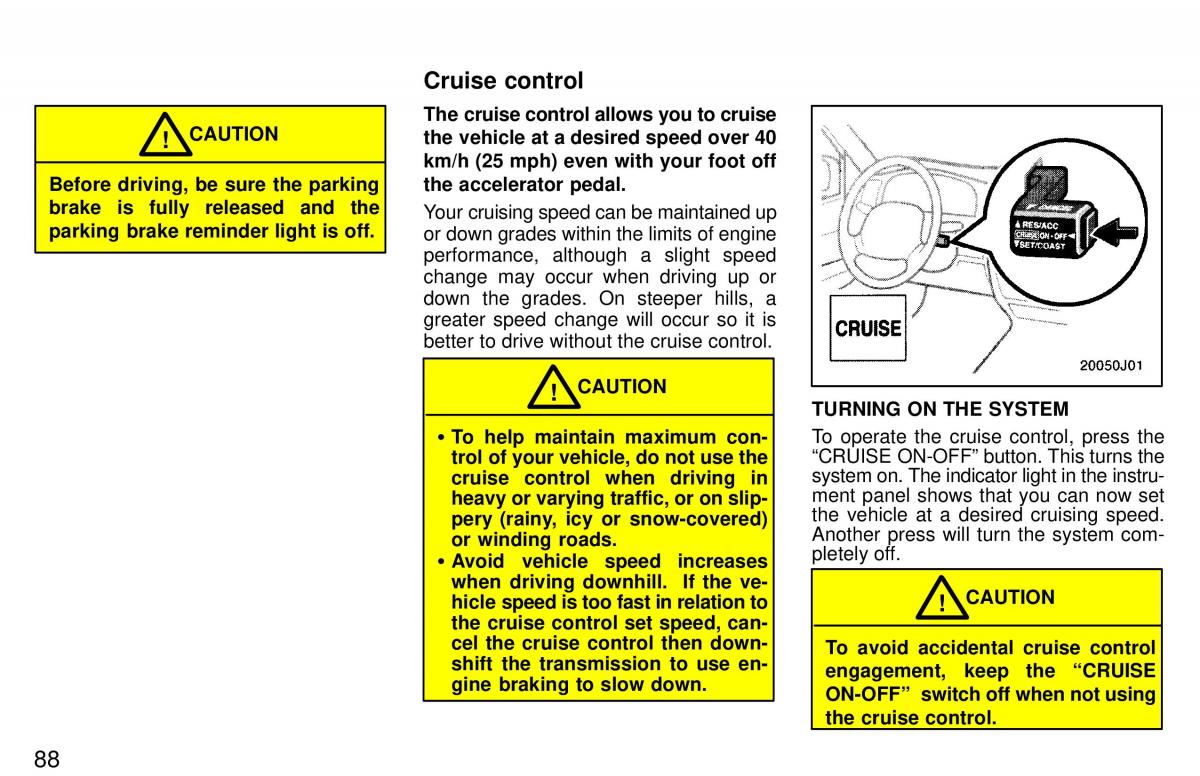 Toyota 4Runner 3 III N180 owners manual / page 85