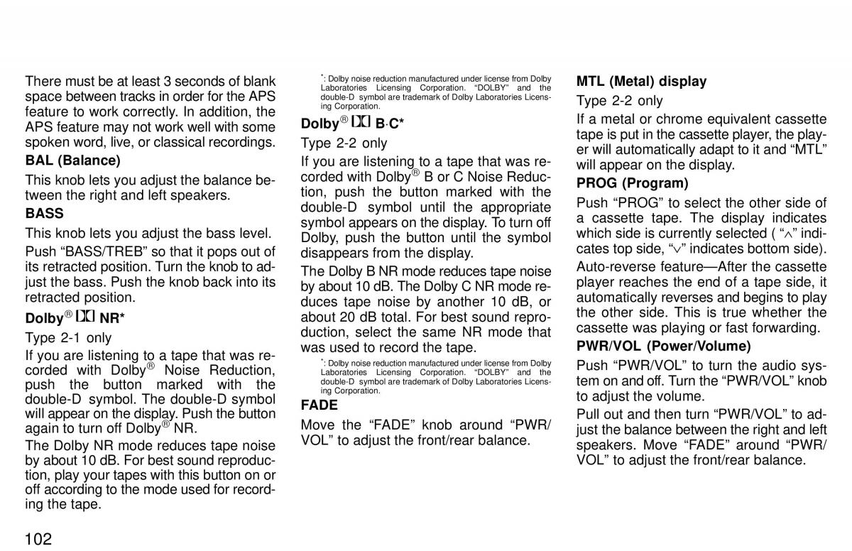 Toyota 4Runner 3 III N180 owners manual / page 99