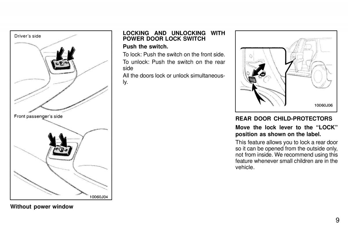 Toyota 4Runner 3 III N180 owners manual / page 10