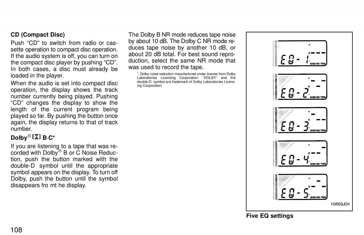 Toyota 4Runner 3 III N180 owners manual / page 105