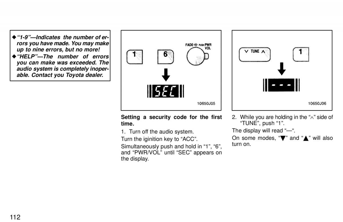 Toyota 4Runner 3 III N180 owners manual / page 109