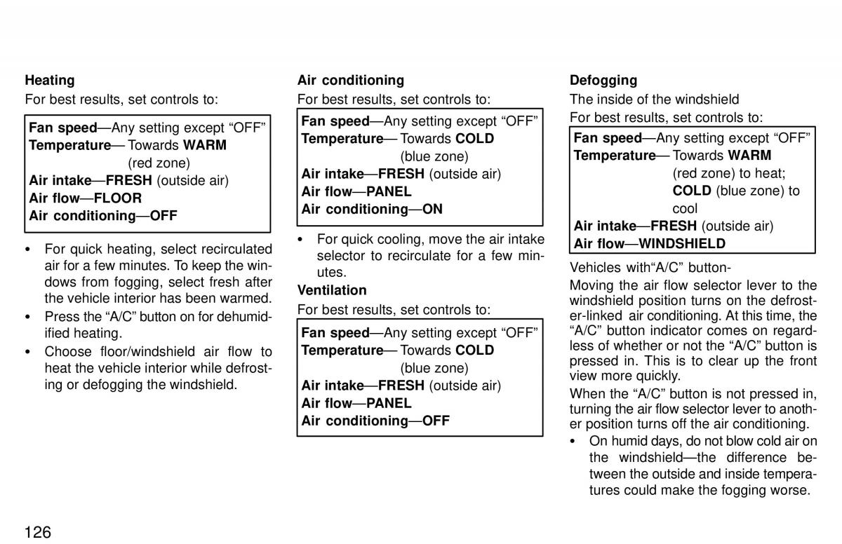 Toyota 4Runner 3 III N180 owners manual / page 123