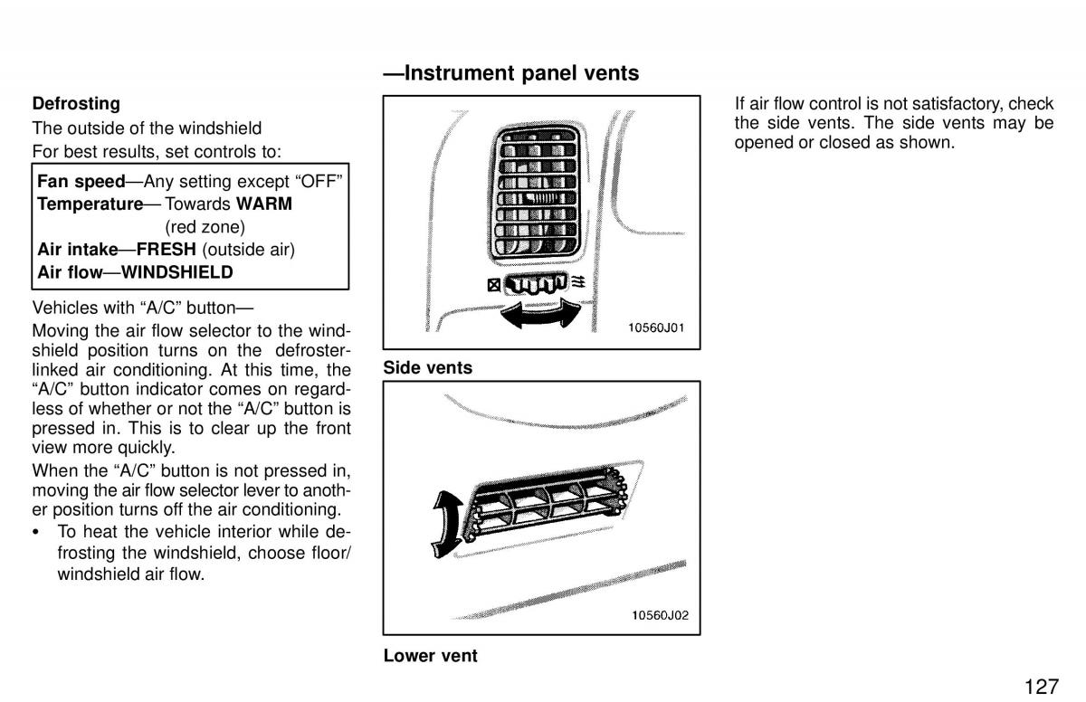 Toyota 4Runner 3 III N180 owners manual / page 124