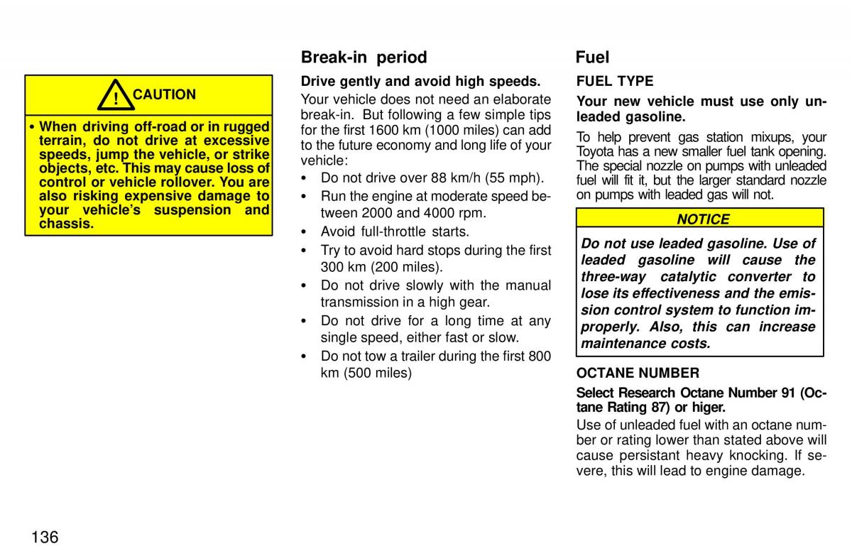 Toyota 4Runner 3 III N180 owners manual / page 133