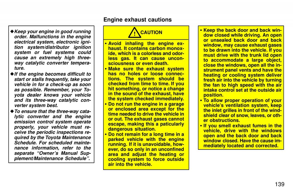 Toyota 4Runner 3 III N180 owners manual / page 136