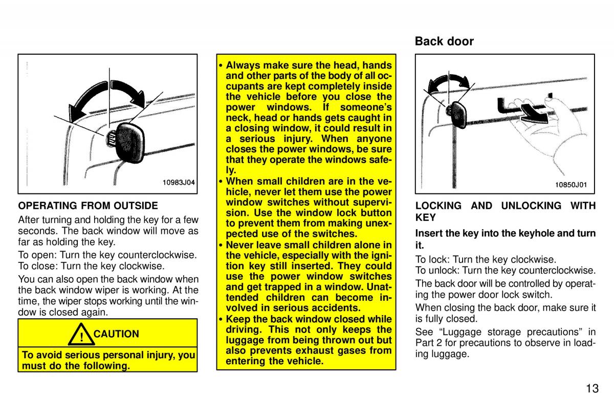 Toyota 4Runner 3 III N180 owners manual / page 14