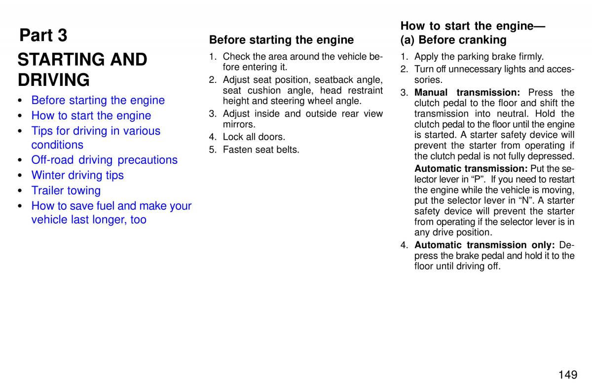 Toyota 4Runner 3 III N180 owners manual / page 146