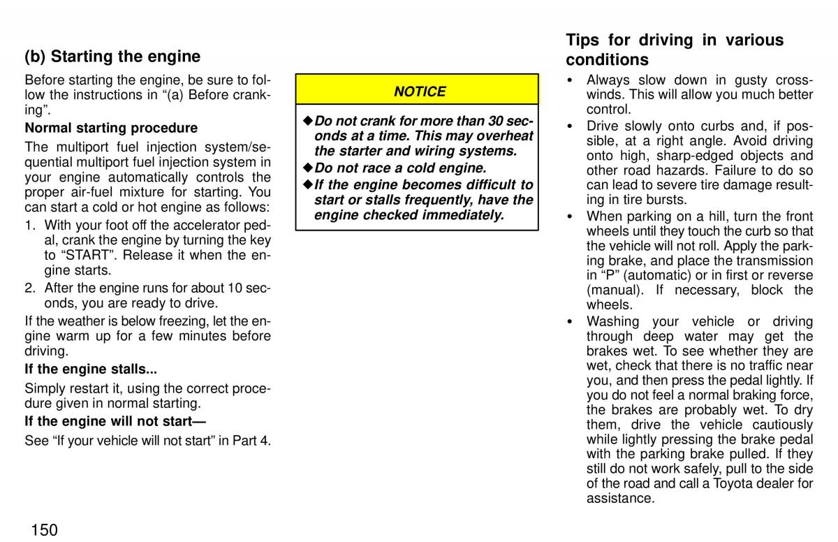 Toyota 4Runner 3 III N180 owners manual / page 147