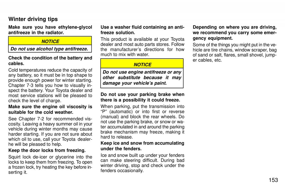 Toyota 4Runner 3 III N180 owners manual / page 150