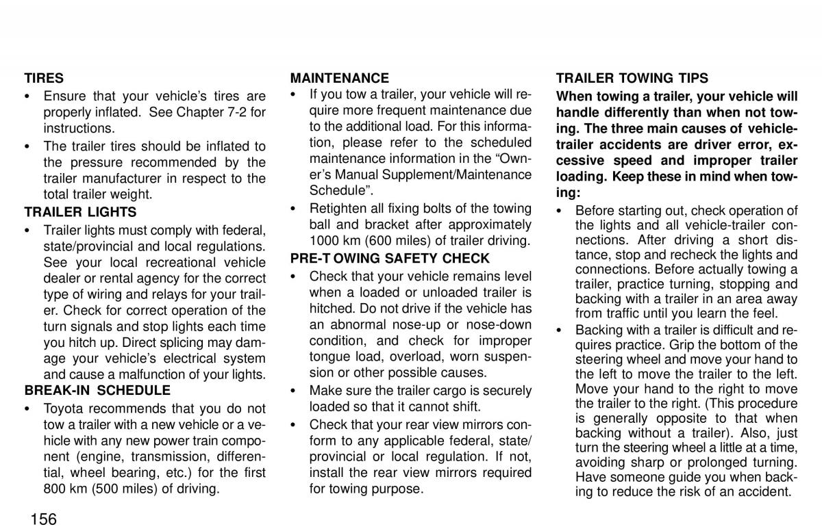 Toyota 4Runner 3 III N180 owners manual / page 153