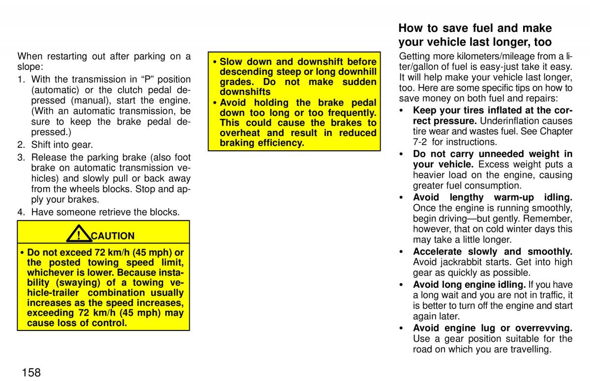 Toyota 4Runner 3 III N180 owners manual / page 155