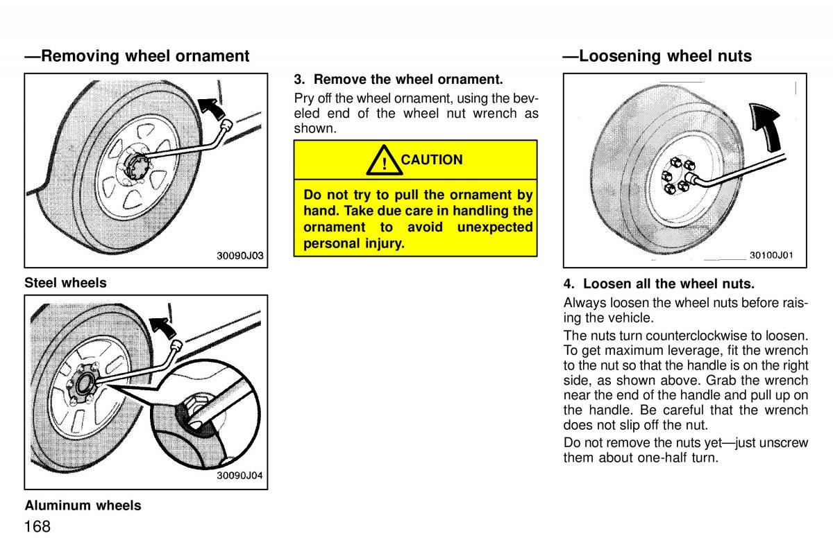 Toyota 4Runner 3 III N180 owners manual / page 165