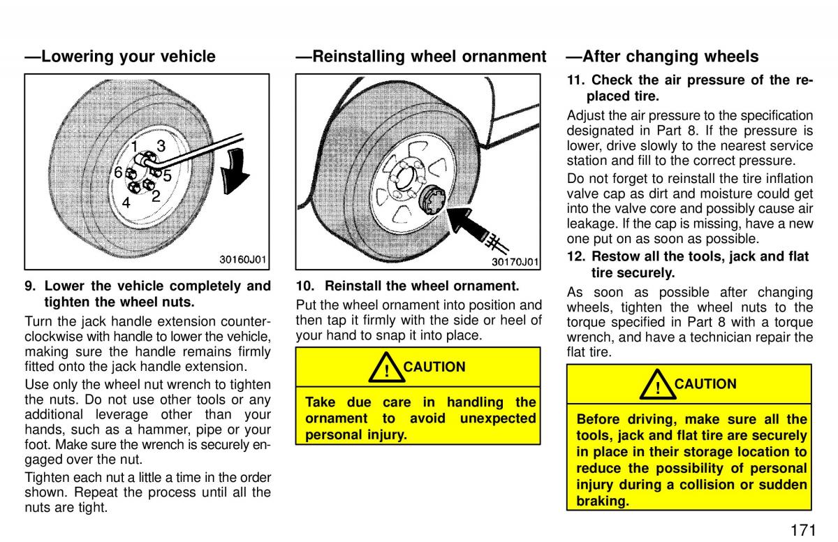 Toyota 4Runner 3 III N180 owners manual / page 168