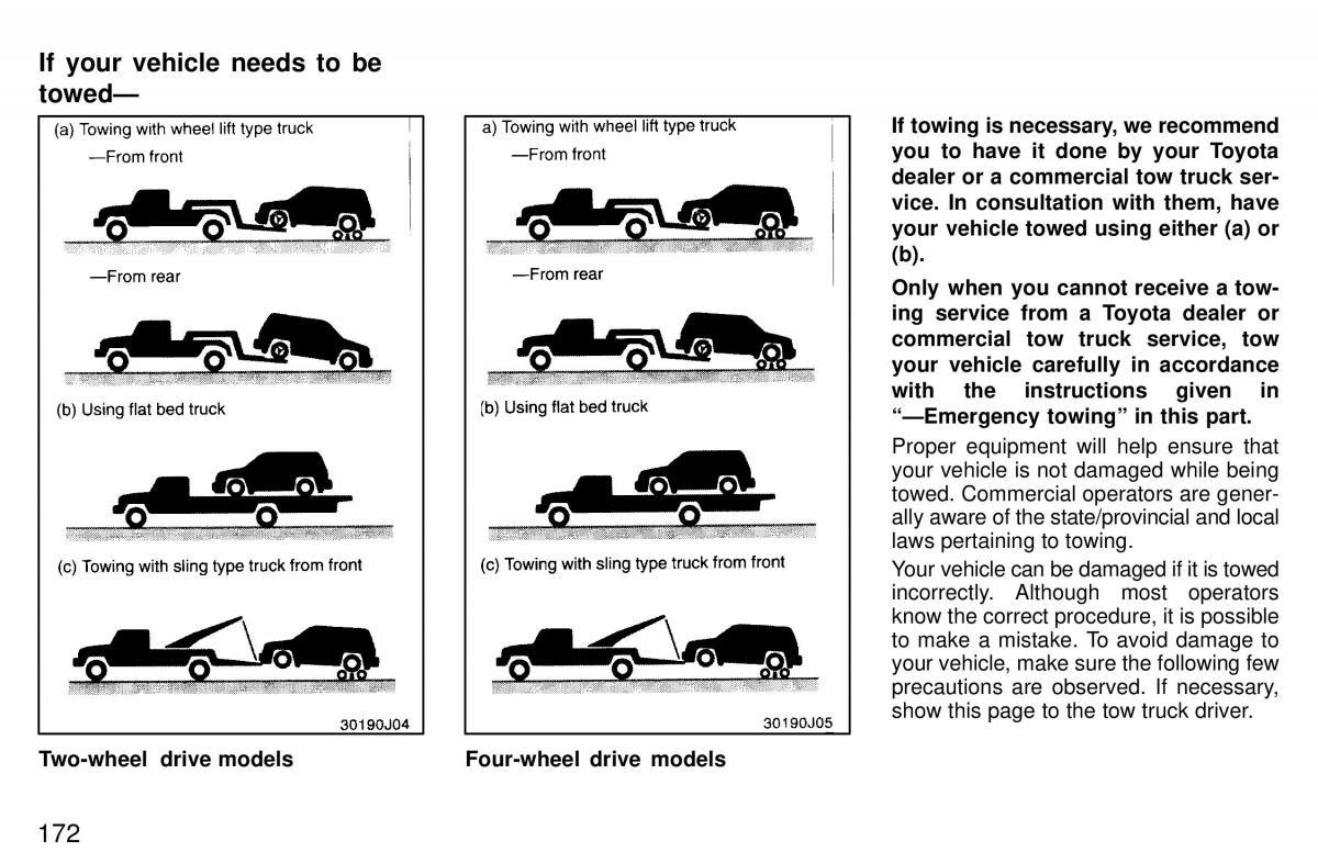 Toyota 4Runner 3 III N180 owners manual / page 169