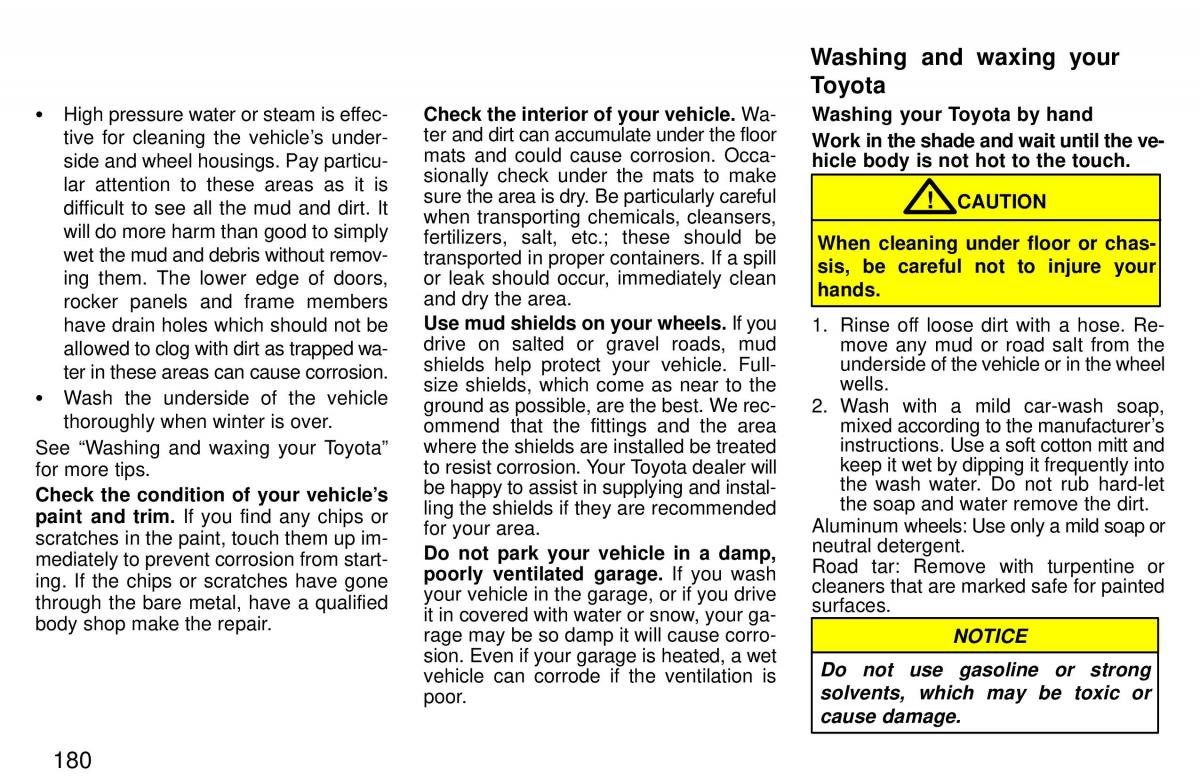 Toyota 4Runner 3 III N180 owners manual / page 177