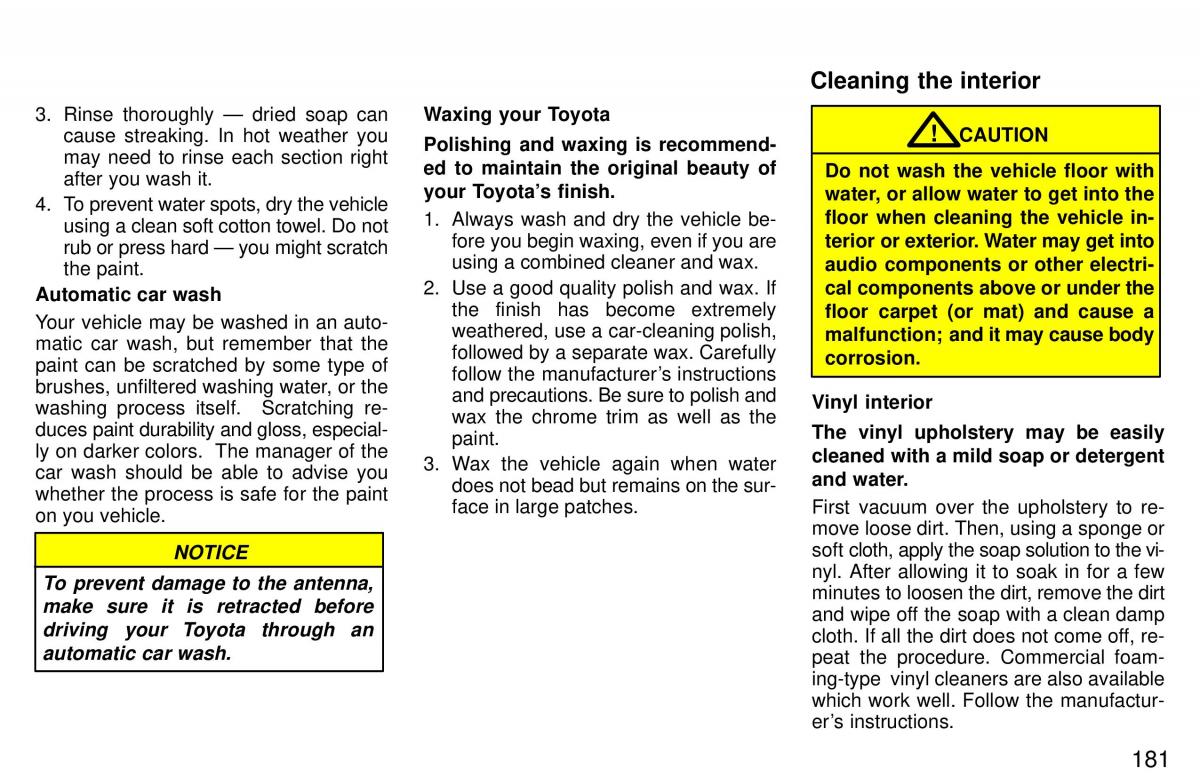 Toyota 4Runner 3 III N180 owners manual / page 178