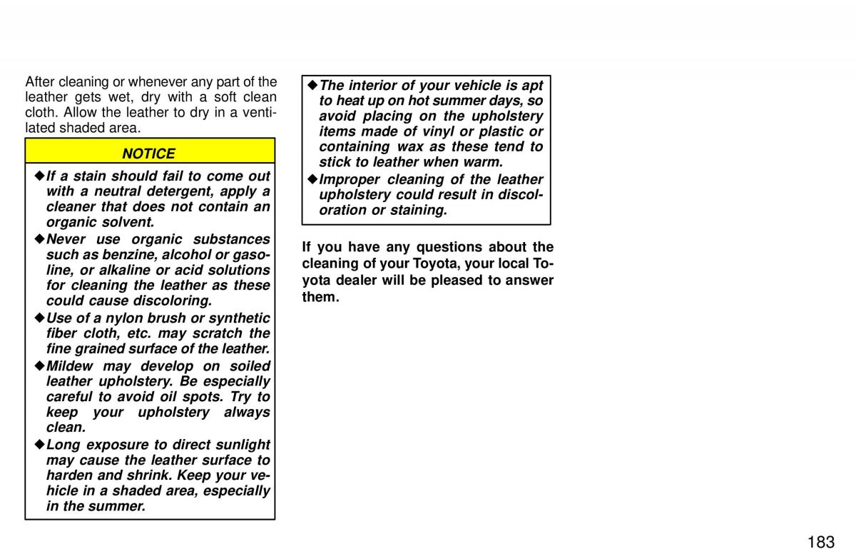 Toyota 4Runner 3 III N180 owners manual / page 180