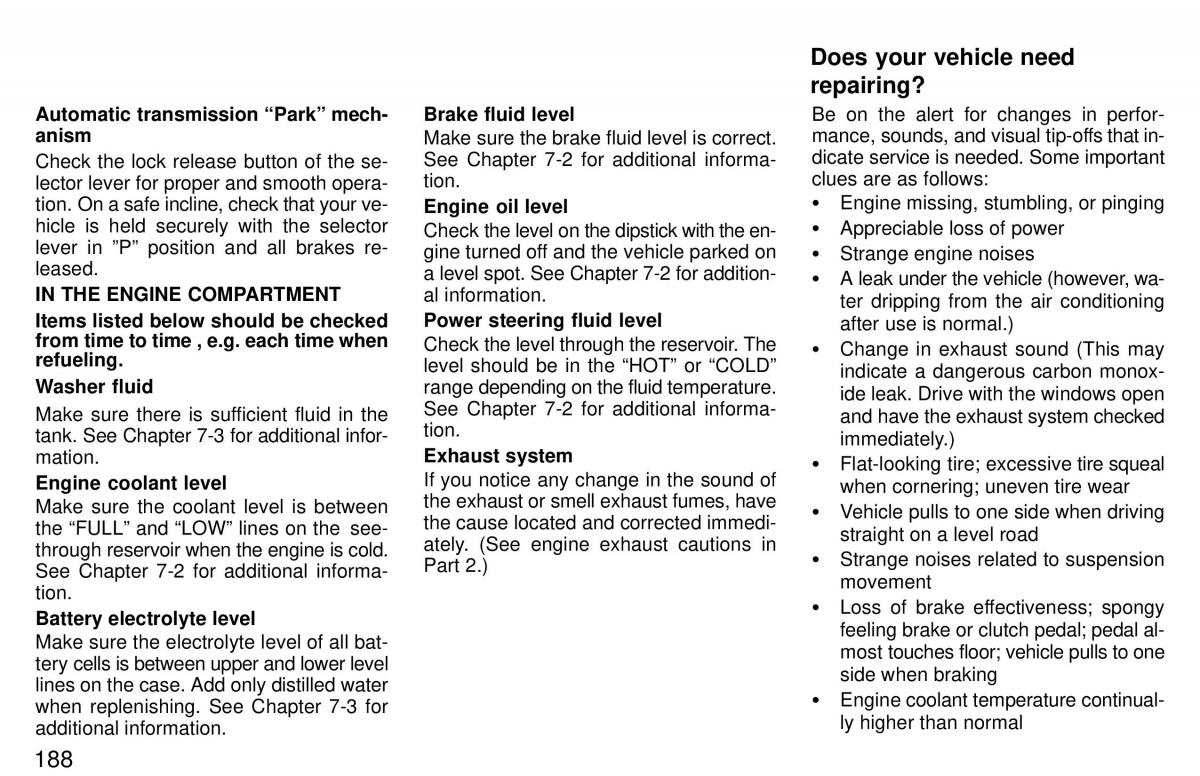 Toyota 4Runner 3 III N180 owners manual / page 185