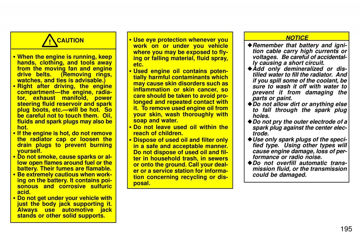 Toyota 4Runner 3 III N180 owners manual / page 192