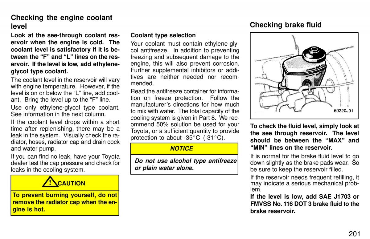 Toyota 4Runner 3 III N180 owners manual / page 198