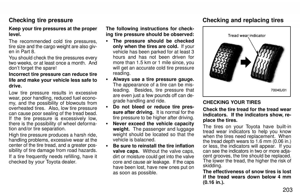 Toyota 4Runner 3 III N180 owners manual / page 200