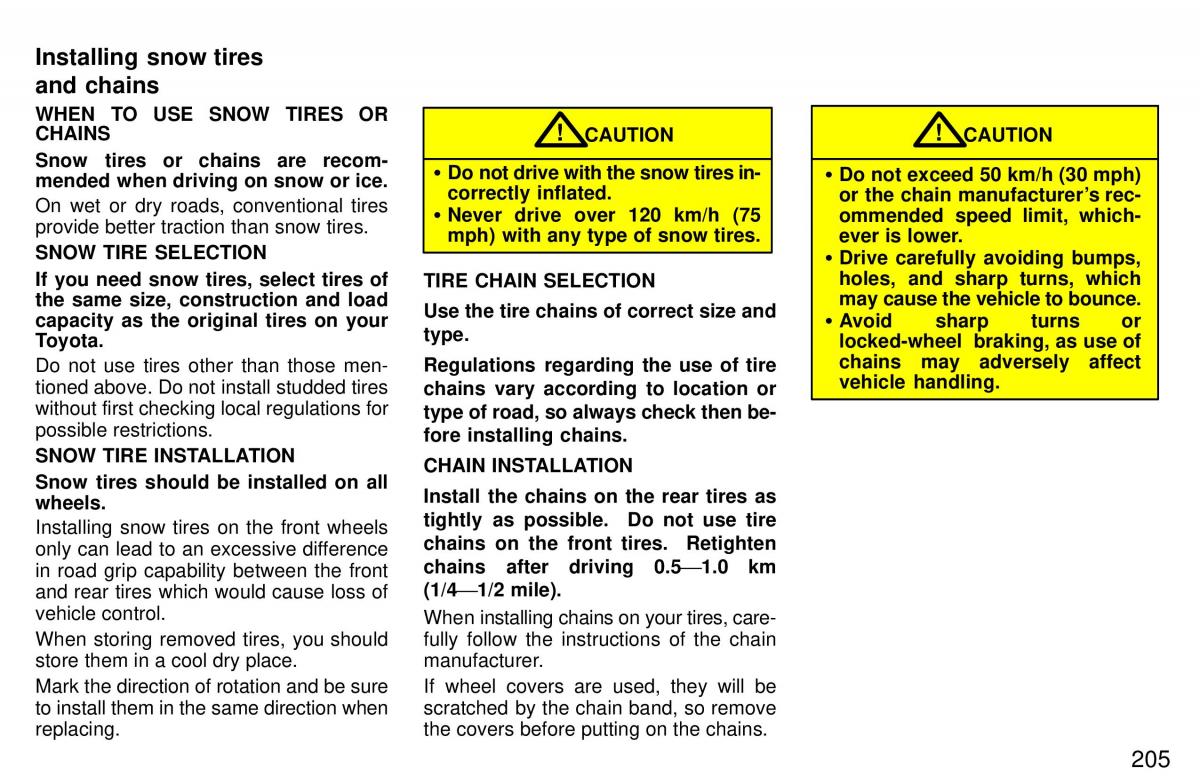 Toyota 4Runner 3 III N180 owners manual / page 202