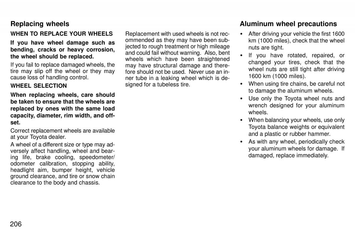 Toyota 4Runner 3 III N180 owners manual / page 203