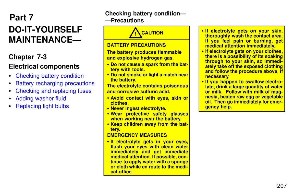 Toyota 4Runner 3 III N180 owners manual / page 204