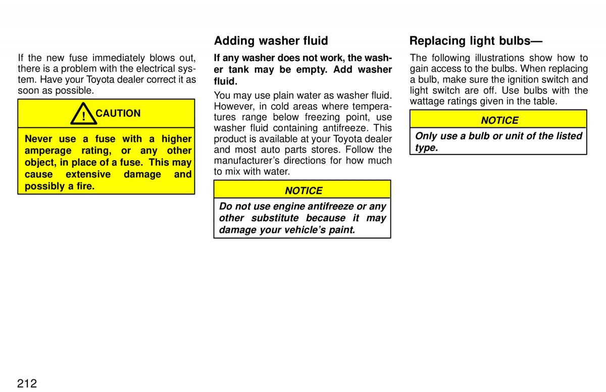 Toyota 4Runner 3 III N180 owners manual / page 209