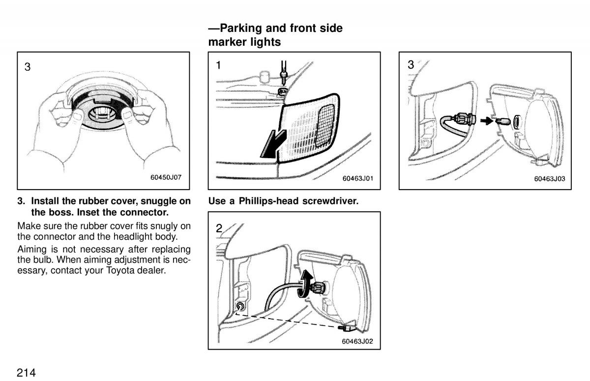 Toyota 4Runner 3 III N180 owners manual / page 211