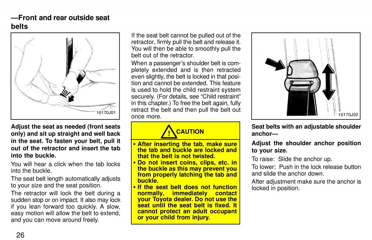 Toyota 4Runner 3 III N180 owners manual / page 22