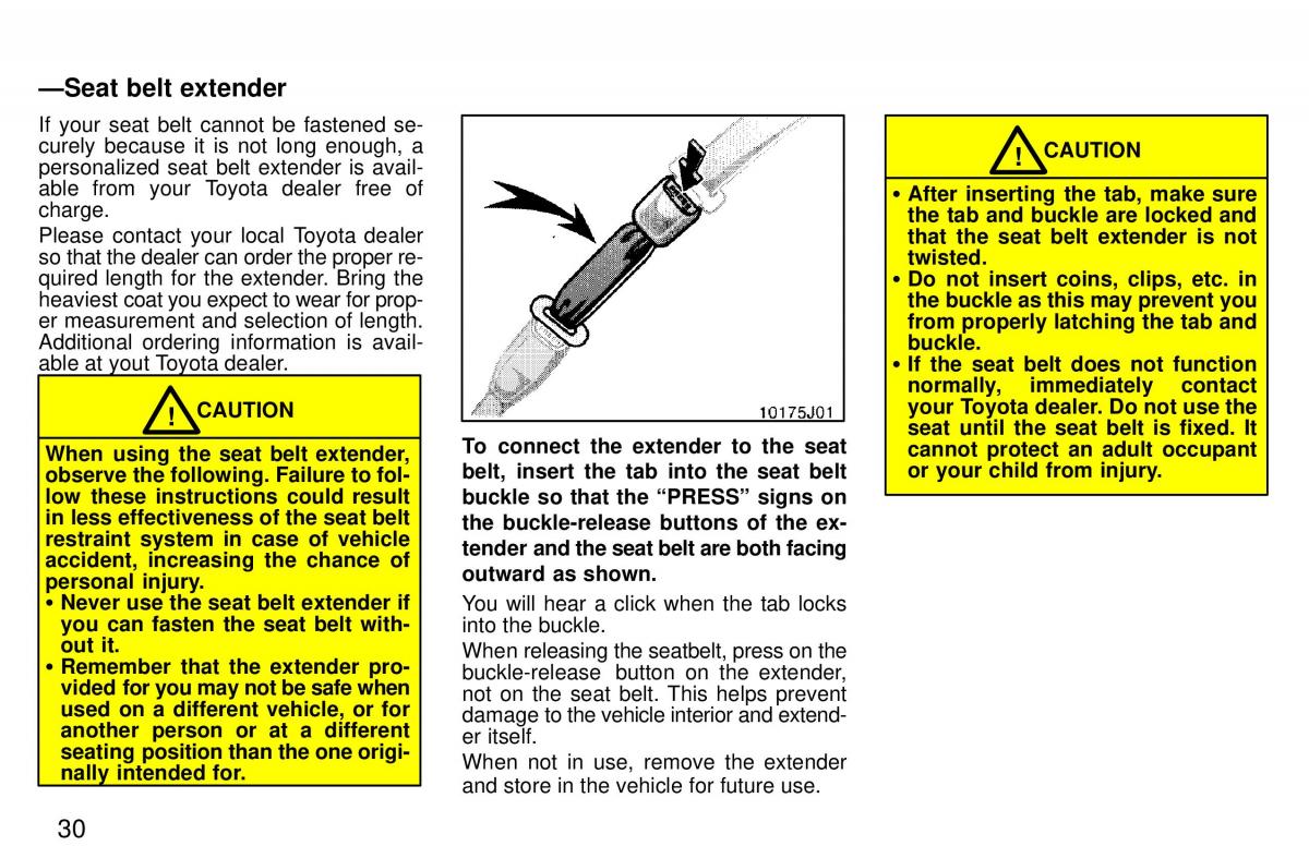 Toyota 4Runner 3 III N180 owners manual / page 26