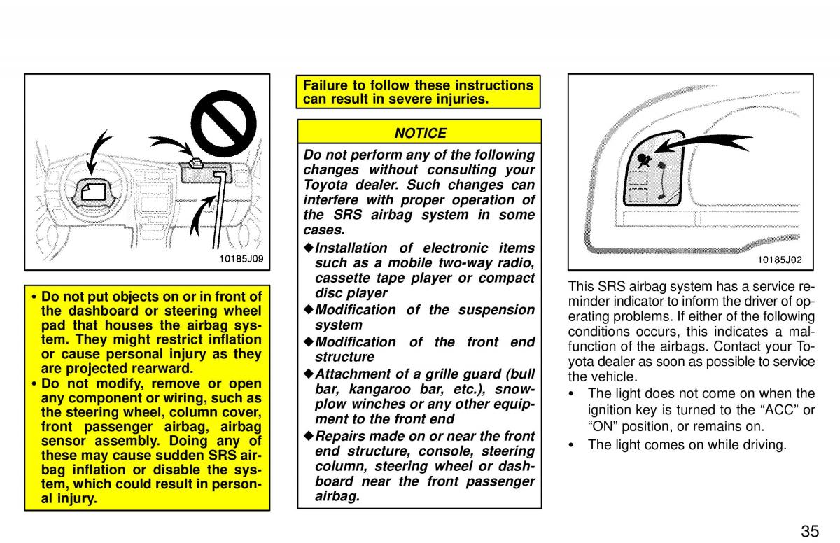 Toyota 4Runner 3 III N180 owners manual / page 31