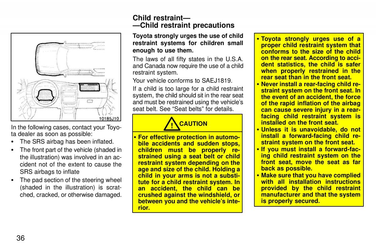 Toyota 4Runner 3 III N180 owners manual / page 32