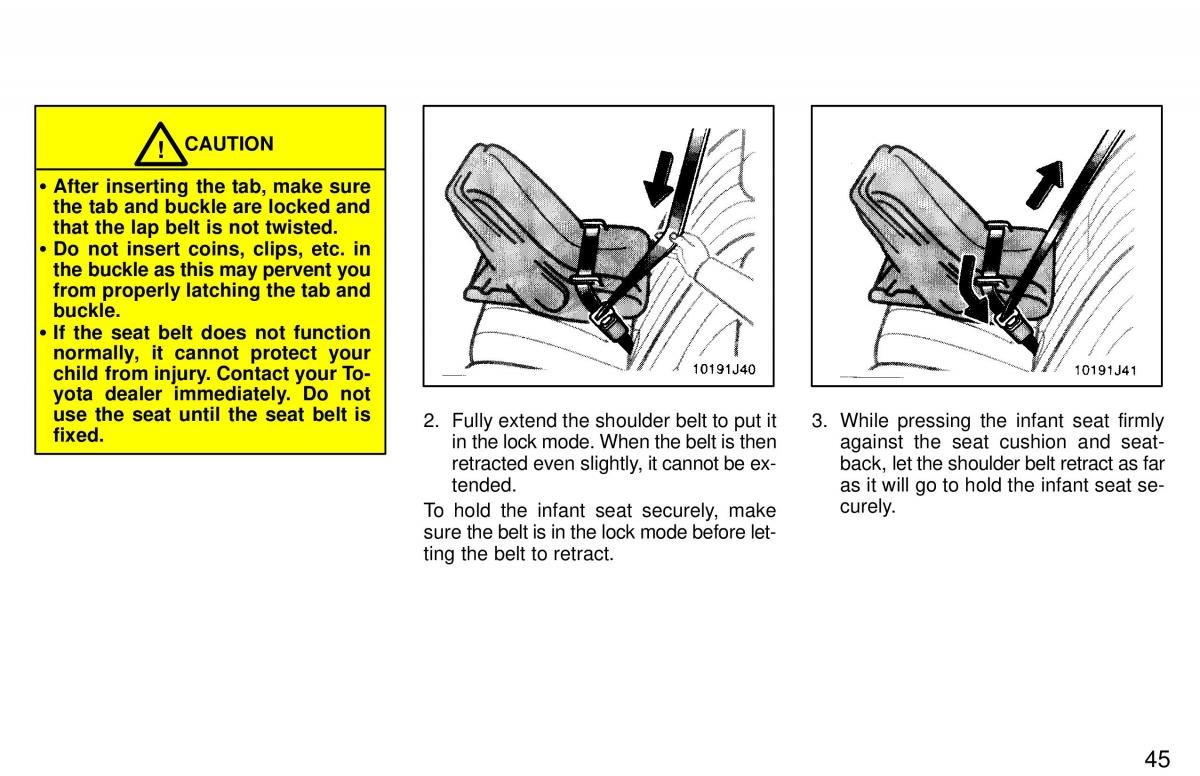 Toyota 4Runner 3 III N180 owners manual / page 42