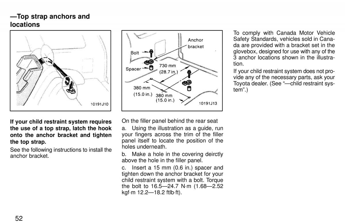 Toyota 4Runner 3 III N180 owners manual / page 49