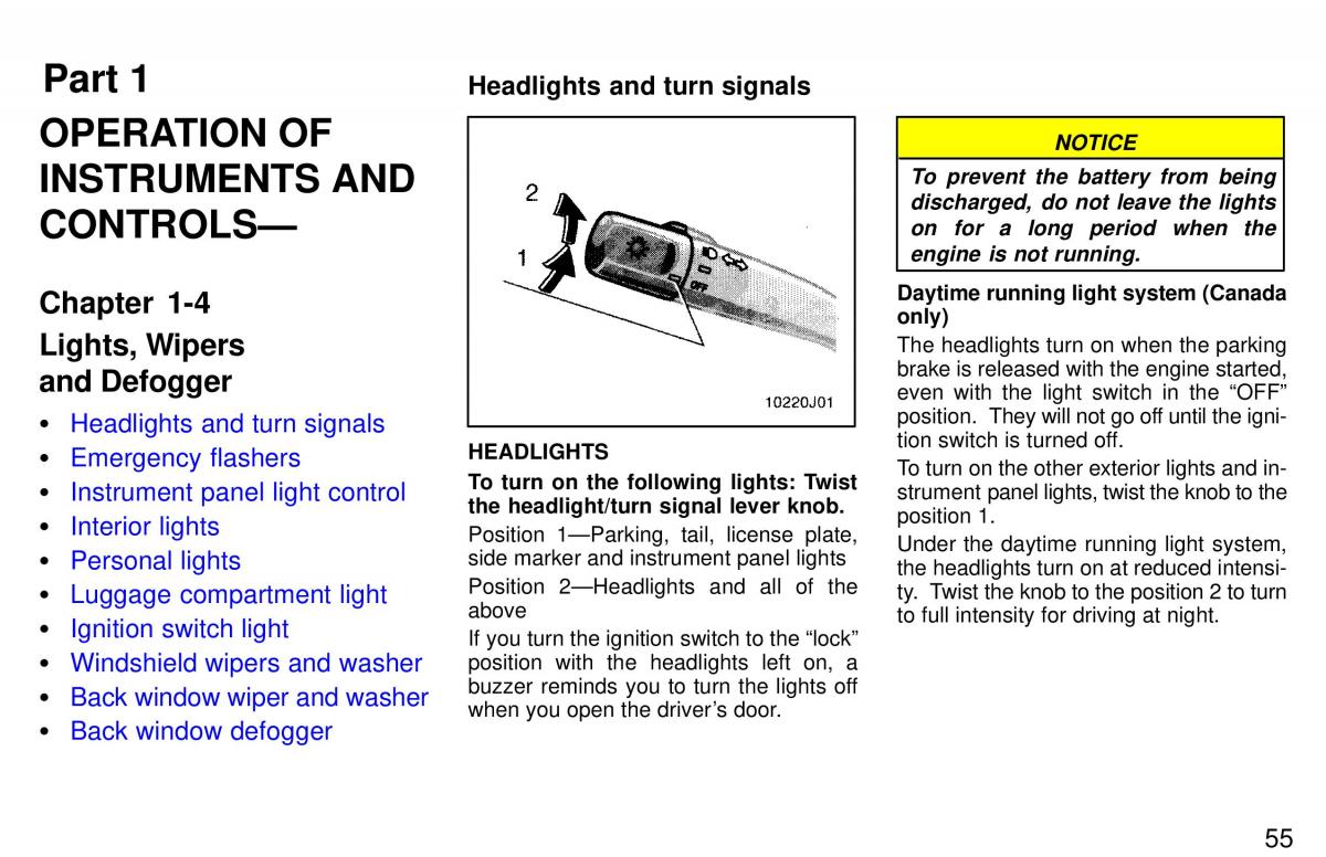 Toyota 4Runner 3 III N180 owners manual / page 52