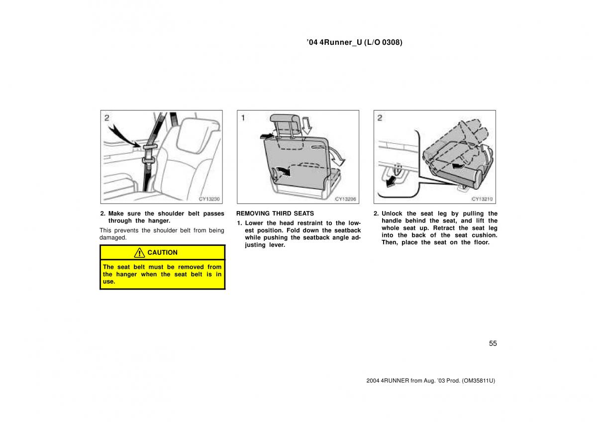 Toyota 4Runner 4 IV N210 owners manual / page 55