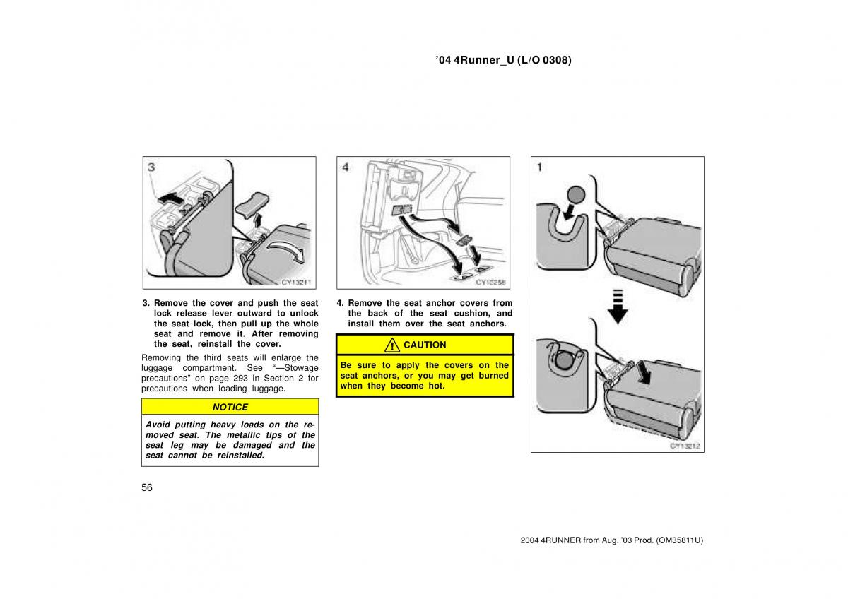 Toyota 4Runner 4 IV N210 owners manual / page 56