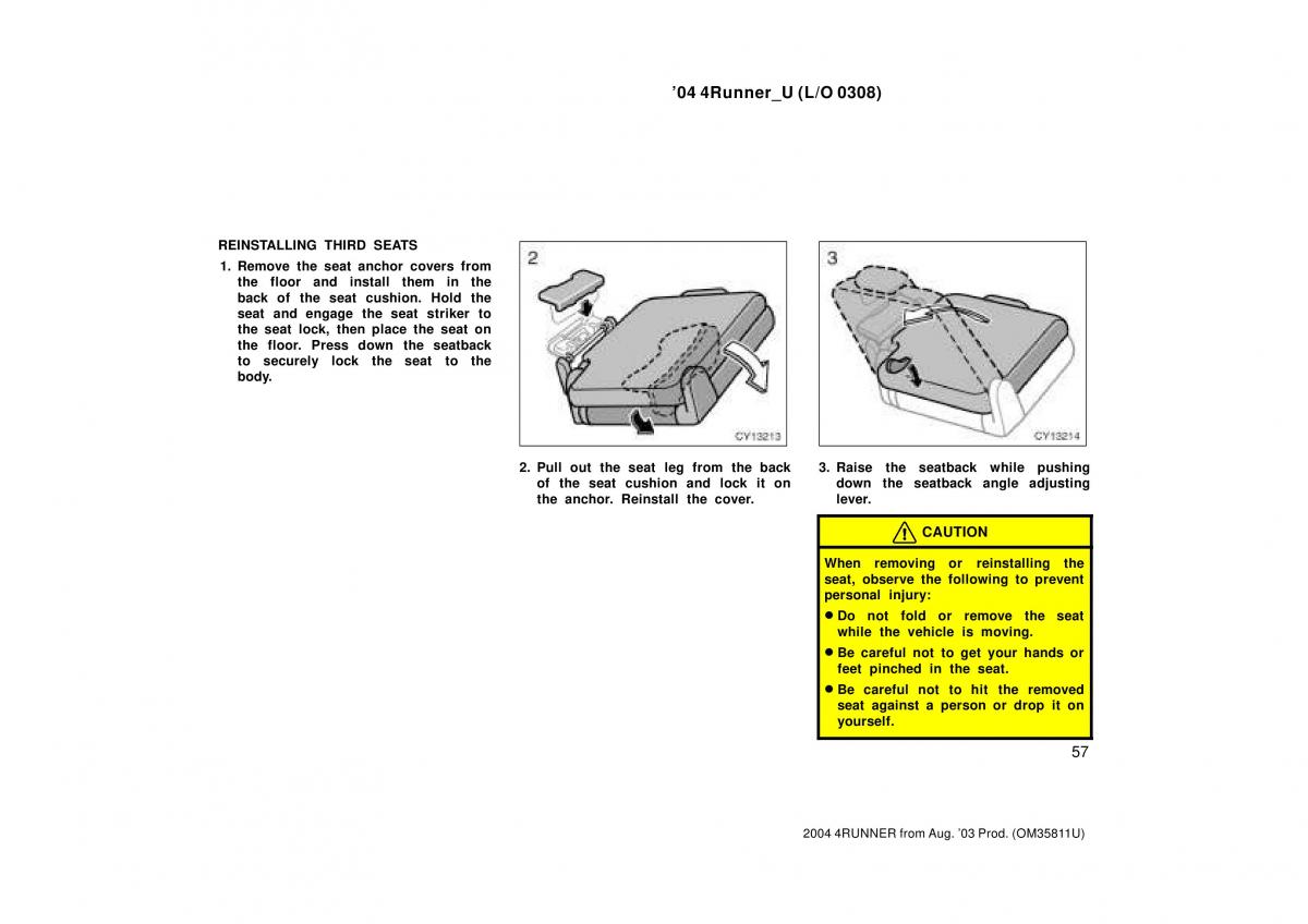 Toyota 4Runner 4 IV N210 owners manual / page 57