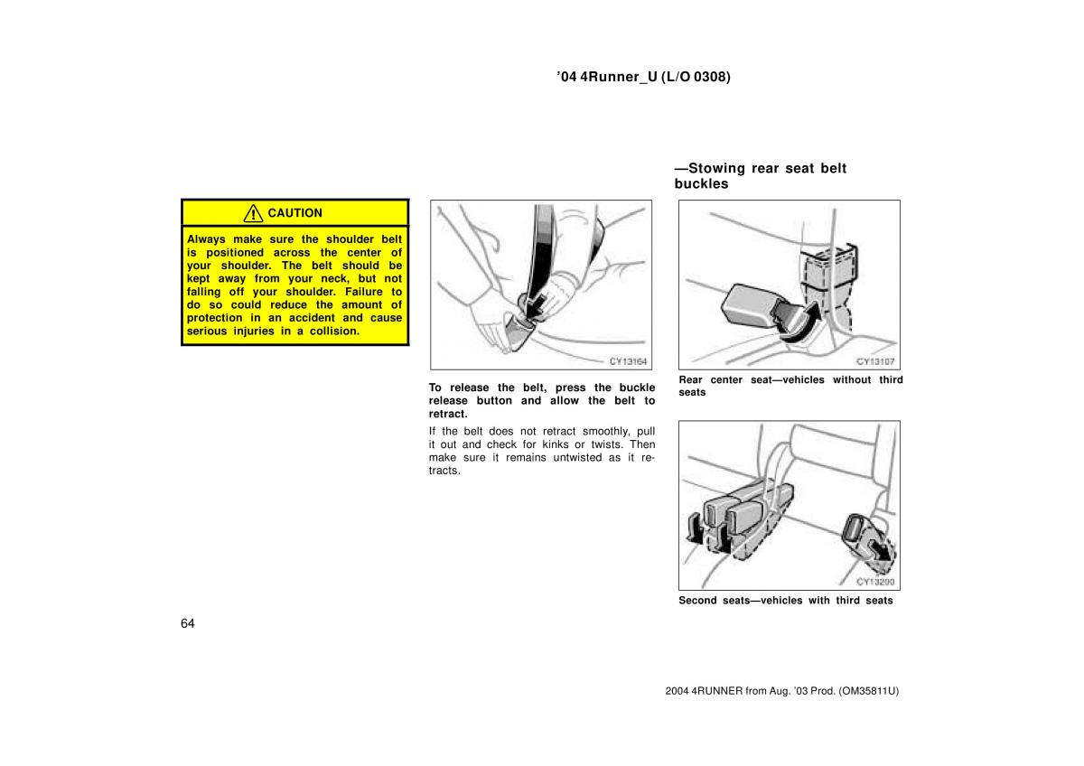 Toyota 4Runner 4 IV N210 owners manual / page 64