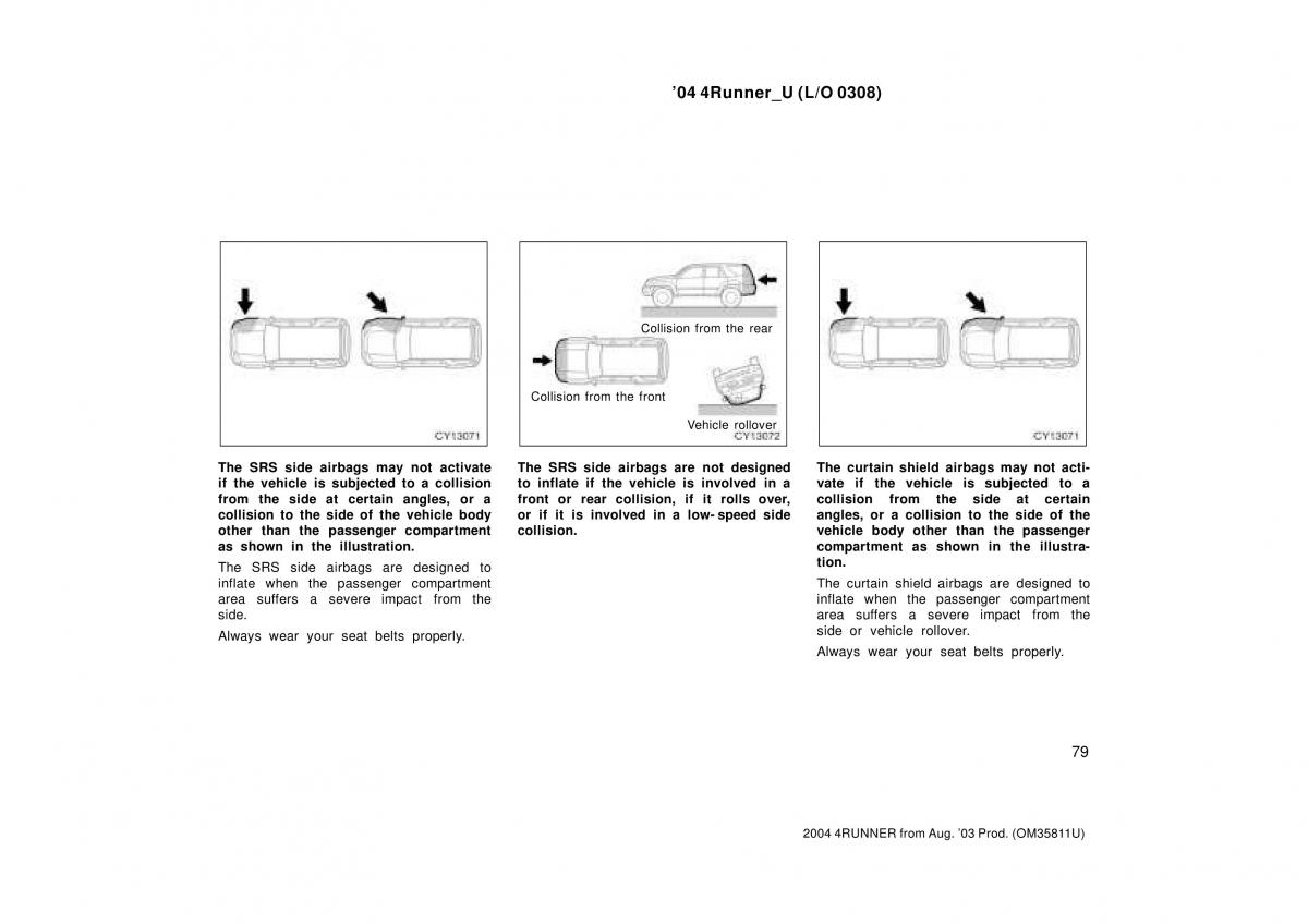 Toyota 4Runner 4 IV N210 owners manual / page 79