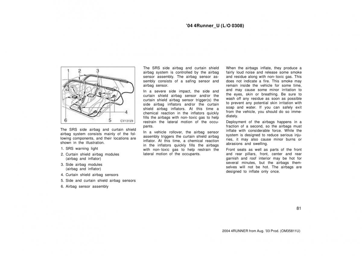 Toyota 4Runner 4 IV N210 owners manual / page 81