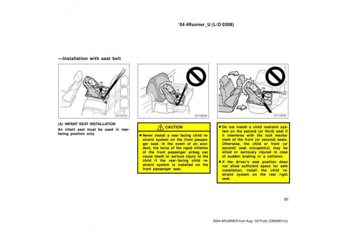 Toyota 4Runner 4 IV N210 owners manual / page 91