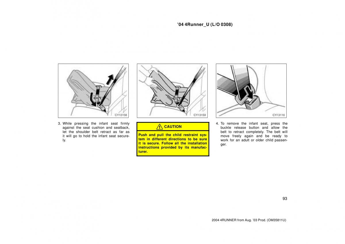 Toyota 4Runner 4 IV N210 owners manual / page 93