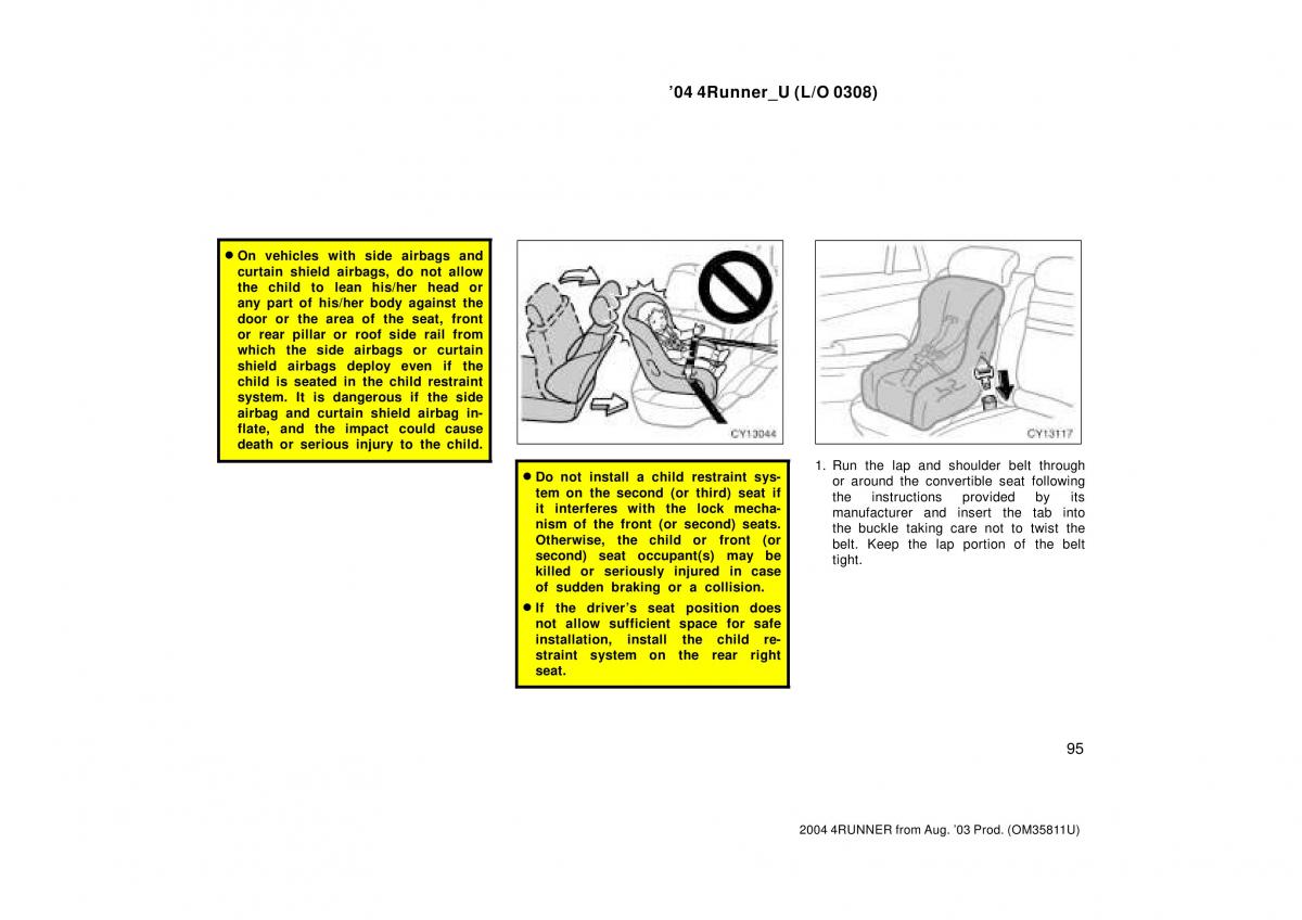 Toyota 4Runner 4 IV N210 owners manual / page 95