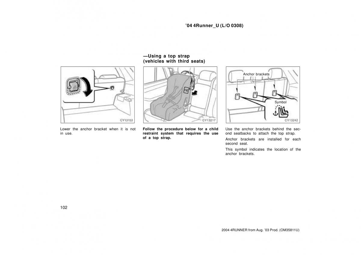 Toyota 4Runner 4 IV N210 owners manual / page 102